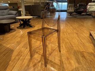 Set van 4 eetkamerstoelen, antraciet kunststof